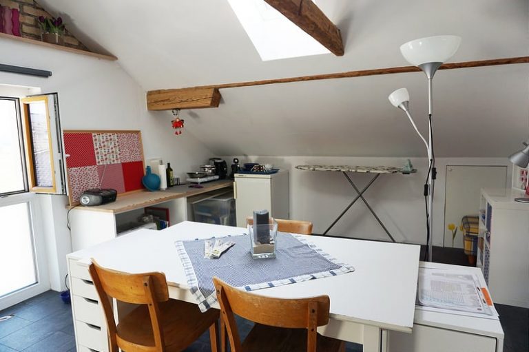 A tiny Airbnb kitchen in Austria.