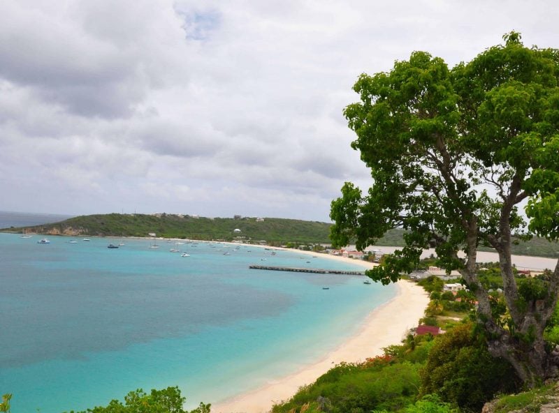 View of one of the 33 beautiful beaches on Anguilla 