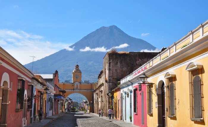 Historic arch of Santa catarina in Antigua Guatemala