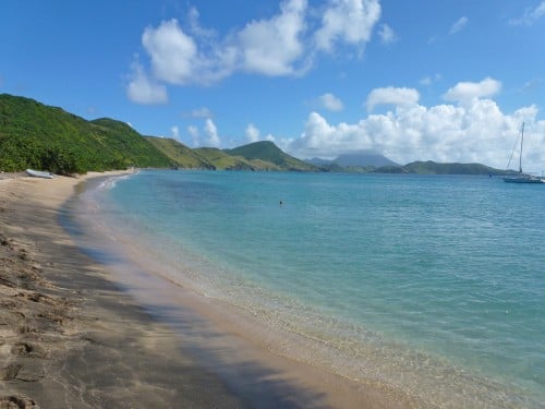 View of water and beach at South Friar's Bay St. Kitts 
