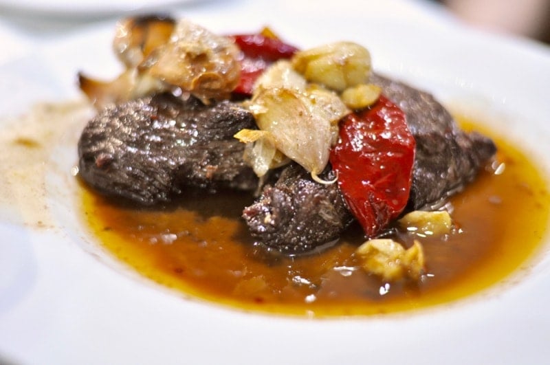 Bife à Regionala comes in a 12 ounce size at Alcides restaurant in Ponta Delgada Azores