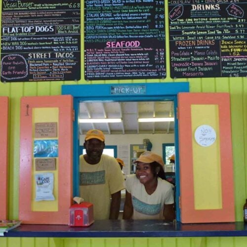 Two staff at Blanchard's Beach Shack.