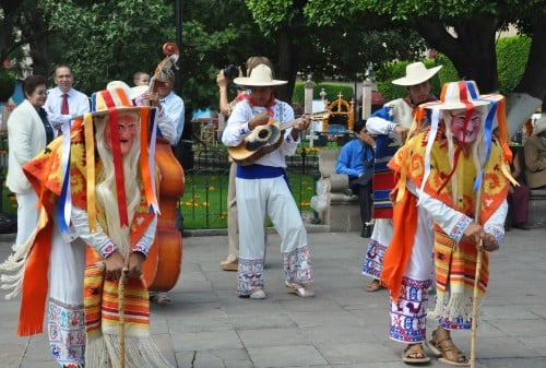 Danza de los Viejitos in Morelia during Day of the Dead. 