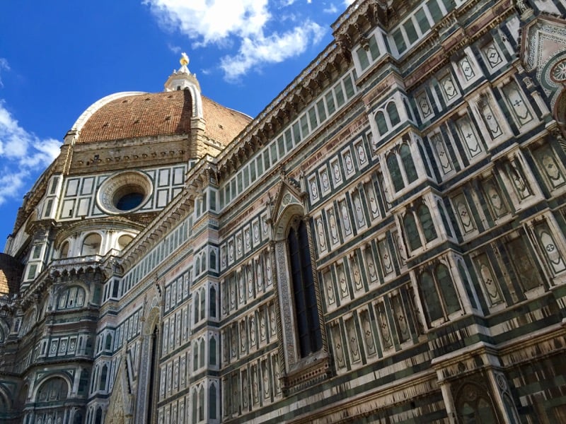 View of the Duomo in Florence Italy.