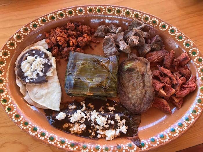 An authentic Oaxacan lunch at Finca Don Gabriel Pluma Hidalgo.