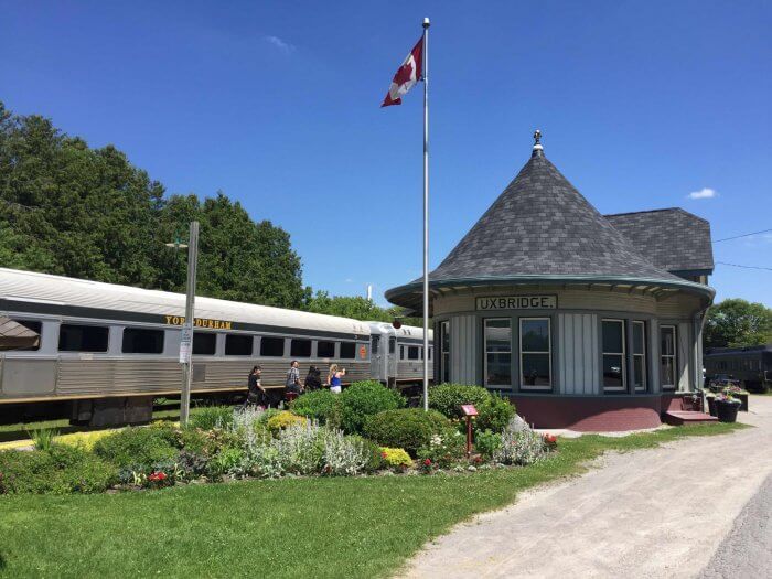 The York-Durham Heritage Railway is a heritage excursion train operating along a 20-kilometre route between the quaint towns of Stouffville and Uxbridge