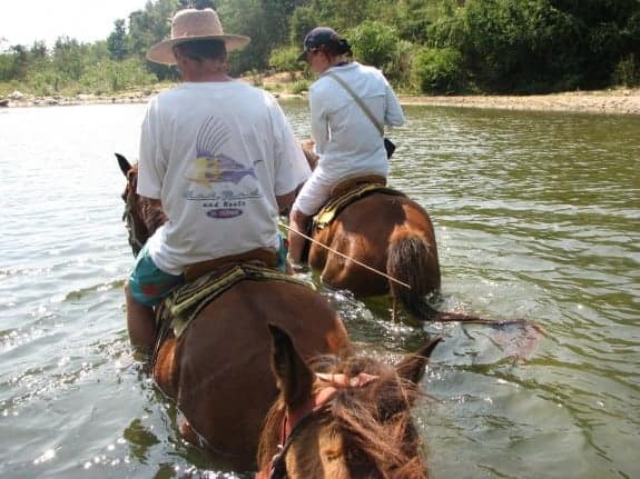 A day trip in Puerto Escondido horseback riding to Atotonilco hot springs. 