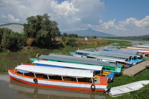 Boats in the dock at San Pedrito in Janitzio.