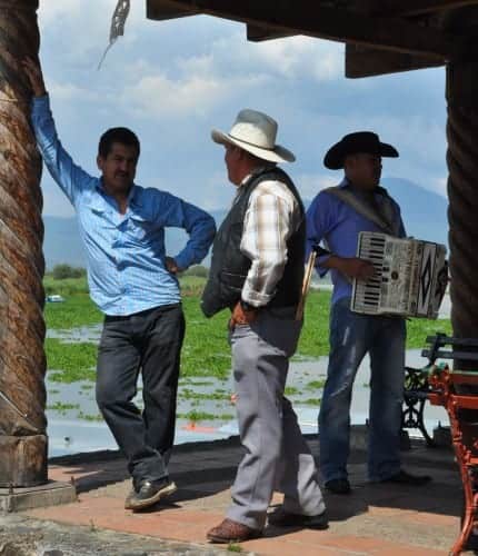 Mariachis at Muelle San Pedrito in Mexico. 