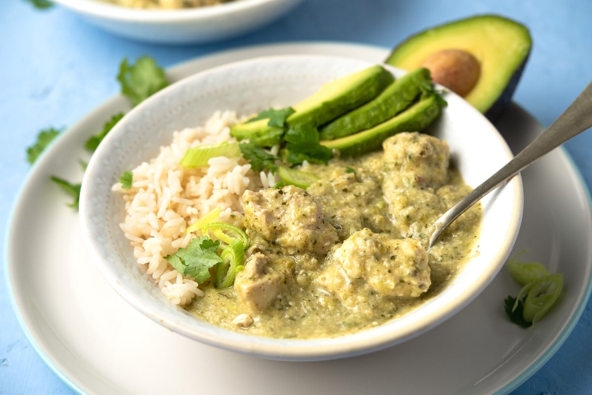 Guatemalan Jocon in a white bowl