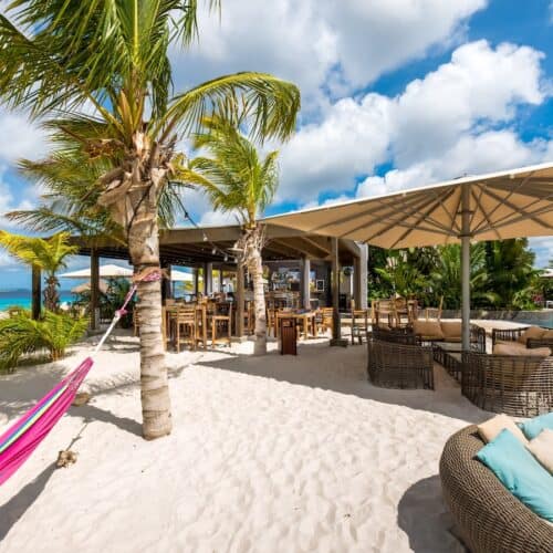 Beautiful beach bar on Bonaire in Dutch Caribbean.