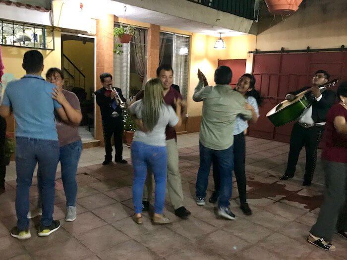 Mariachi band at a birthday party in Guatemala City