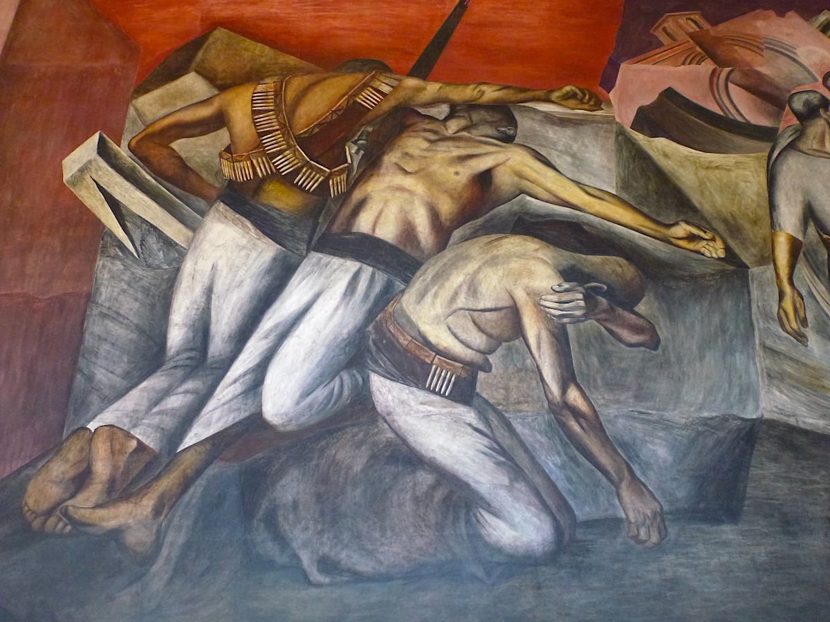 One of the powerful murals by José Clemente Orozco in Mexico City.
