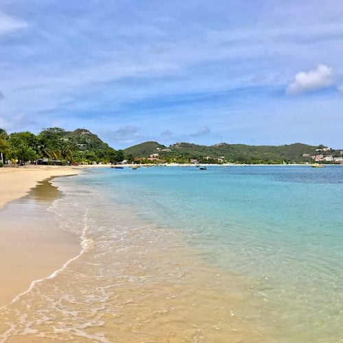 No Sargassum seaweed on Grand Anse Beach Grenada