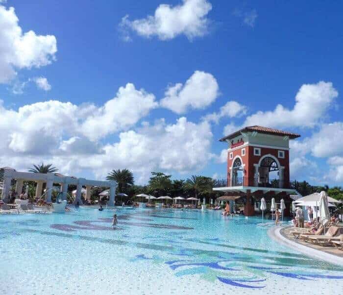 Sprawling oasis of a swimming pool at Mediterranean Village Sandals Grande Antigua