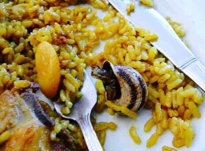 Don't be surprised to see a snail in your paella in Valencia