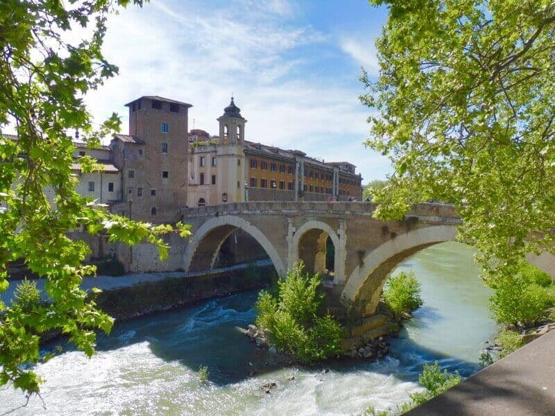 Ponte Cestio bridge in Rome.