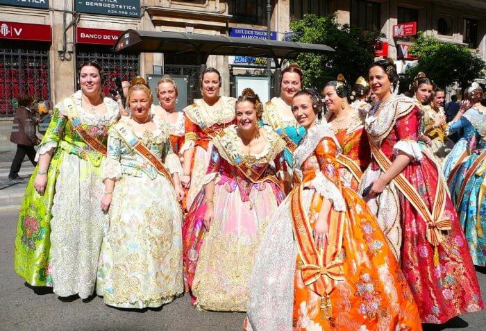 Processions during Las Fallas of Valencia