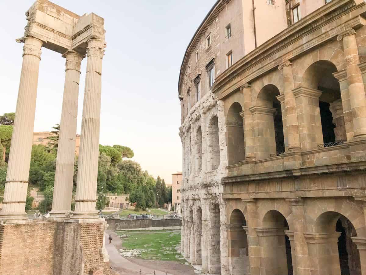 Rome's buildings without the crowds in October. 