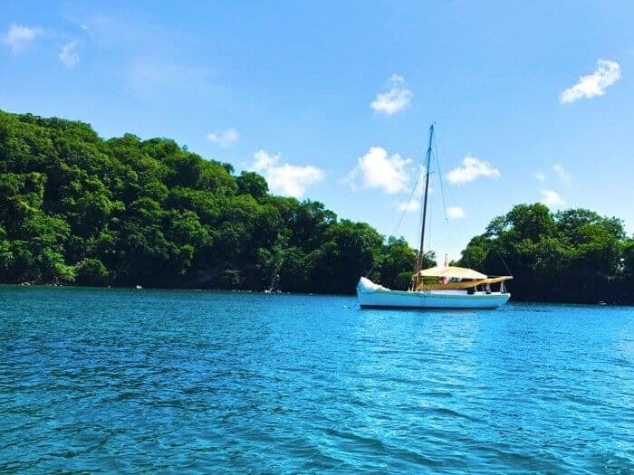 Sailboat in Dragon Bay Grenada