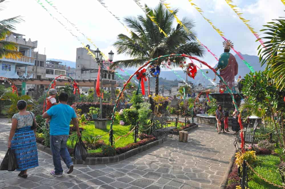 Main square of San Pedro la Laguna Guatemala