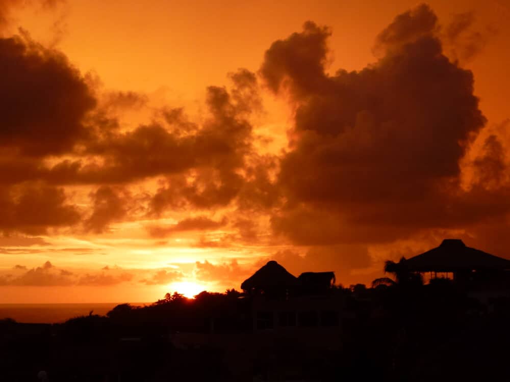 An incredible sunset in Puerto Escondido, Oaxaca. 