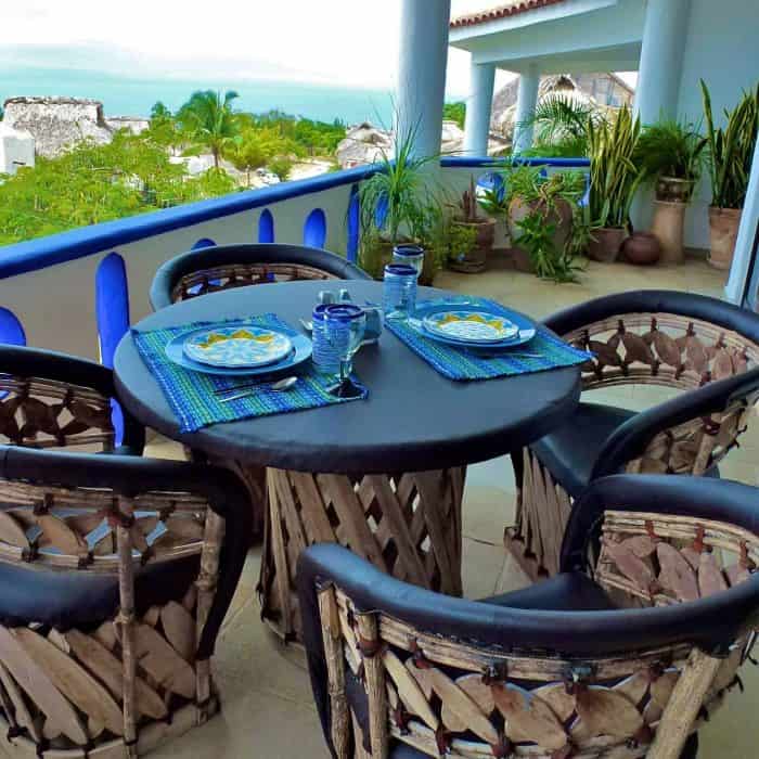 terrace with ocean view Eglantina Condominiums