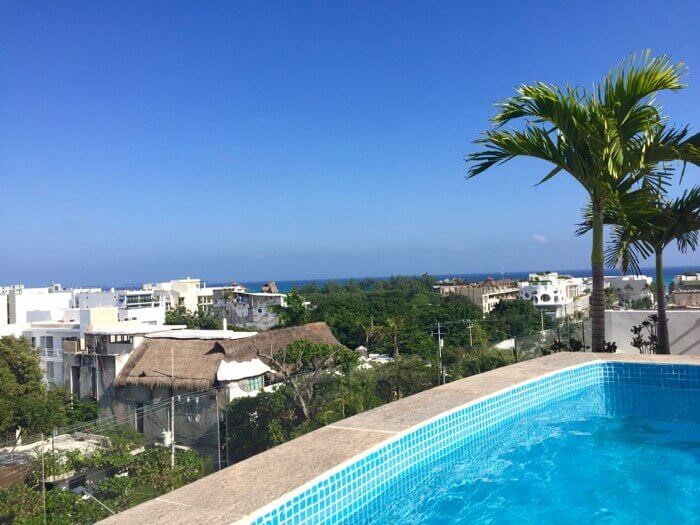 Rooftop pool at Coral Suites in Playa del Carmen