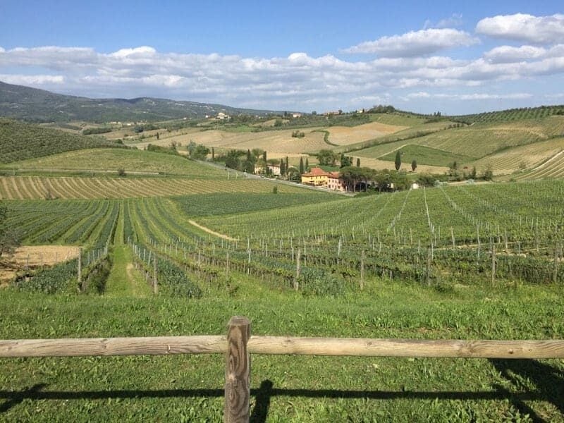 View of the hills in Tuscany. oking class in Tuscany