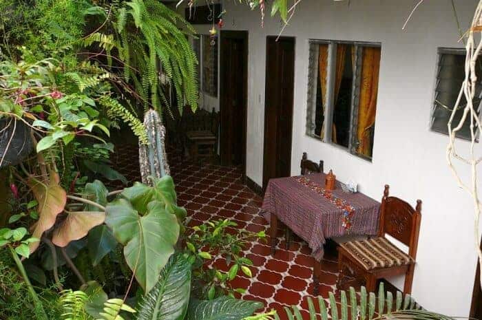 View of courtyard at Posada La Merced