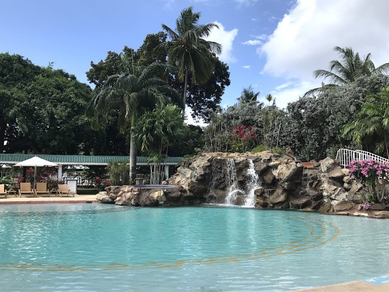 Waterfall swimming pool at Radisson Grenada