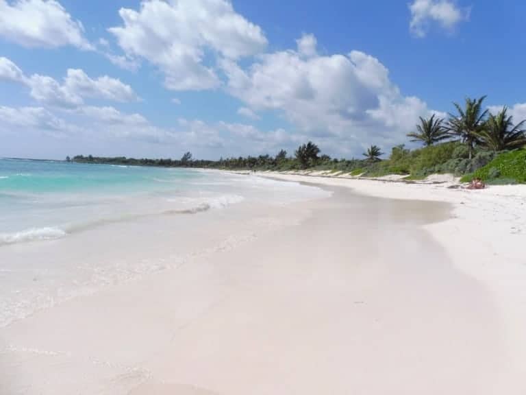 Beautiful white sand beach at XPU-Ha