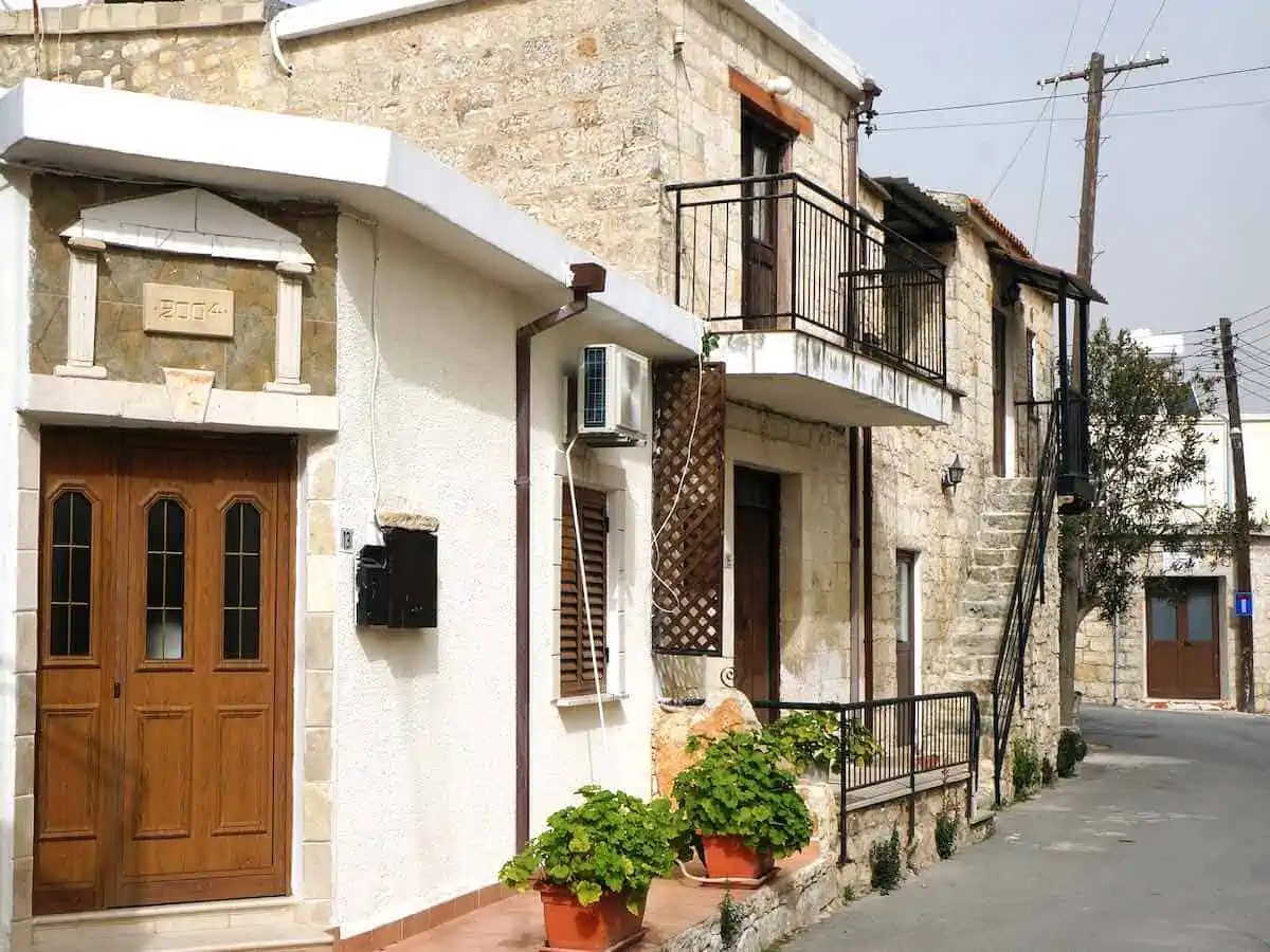 Street scene in Kathikas Cyprus.