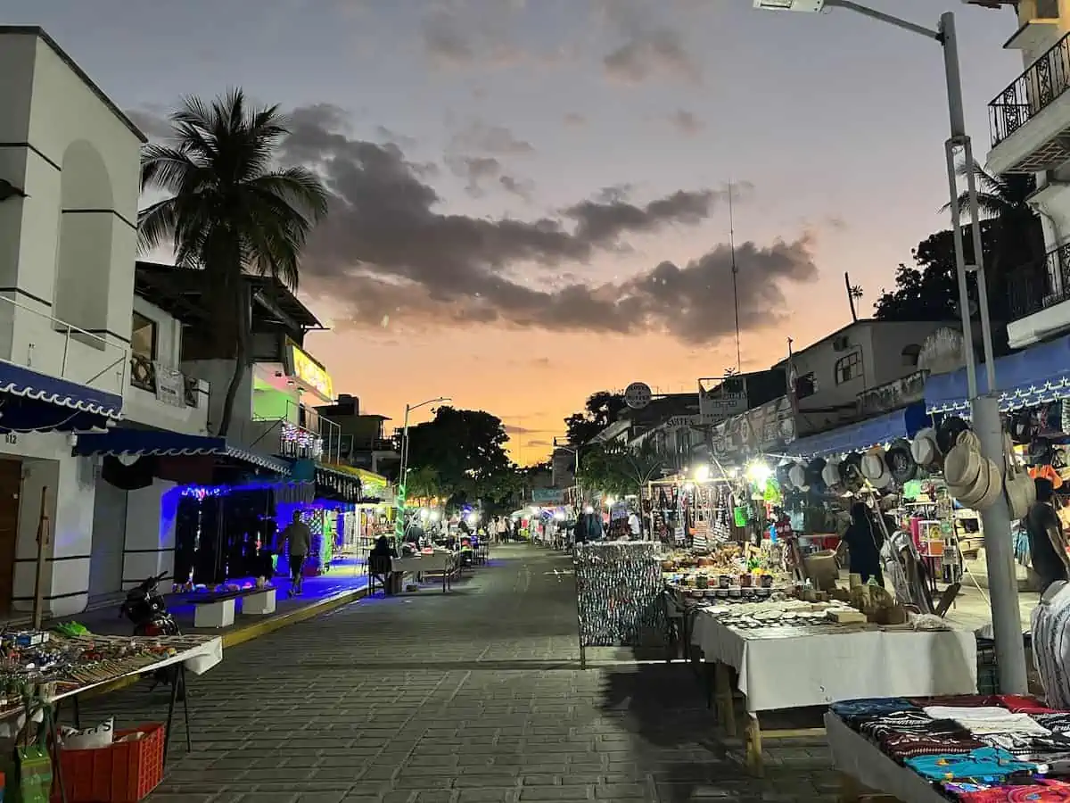 Puerto Escondido's night market on the Adoquin.