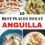 Collage of Anguilla food with text overlay for Pinterest.
