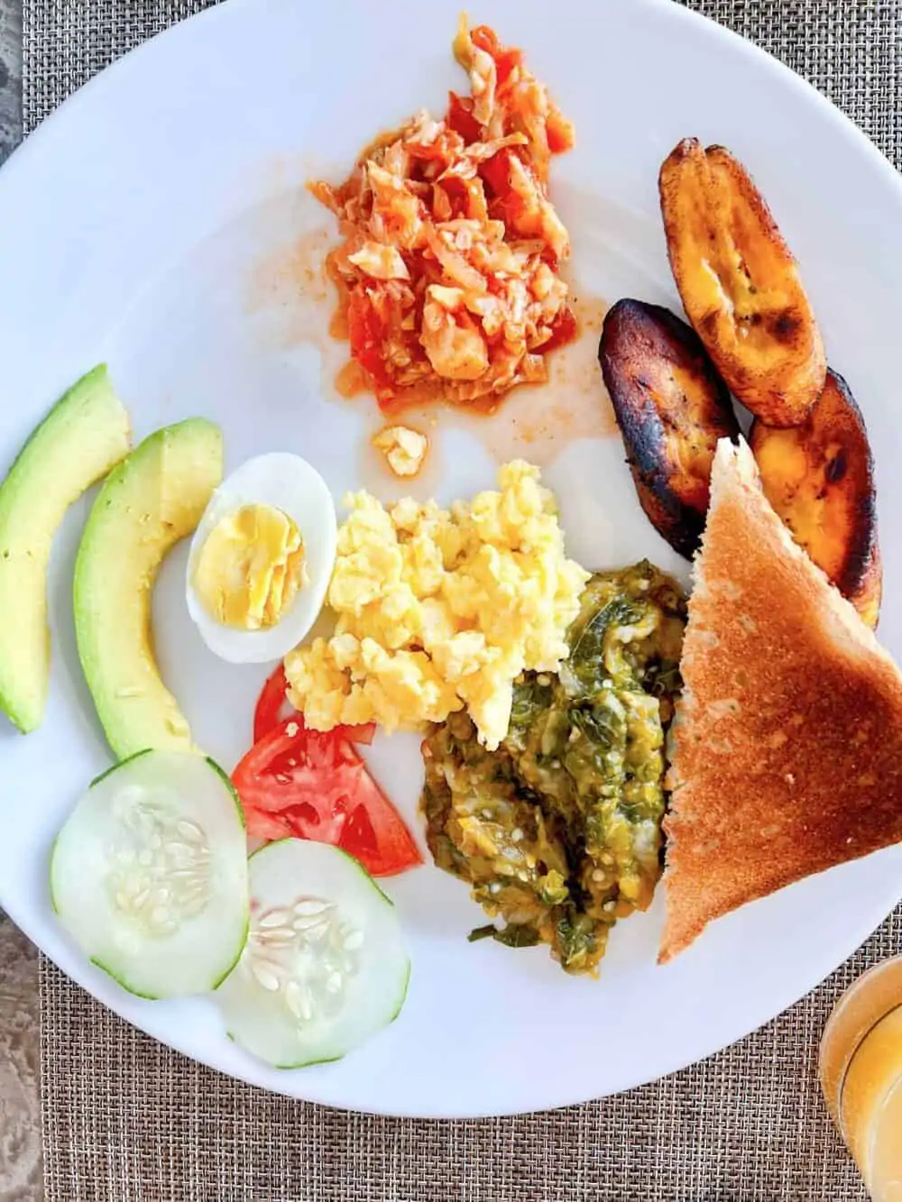 A traditional breakfast on the Caribbean island of Antigua. 