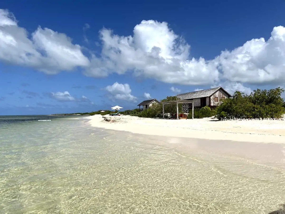 Beach at the Barbuda Belle. 