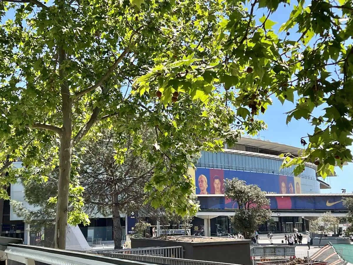 Exterior of Barca Stadium and Museum. 