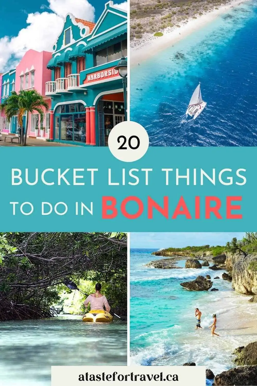 Collage of images of Bonaire for Pinterest.