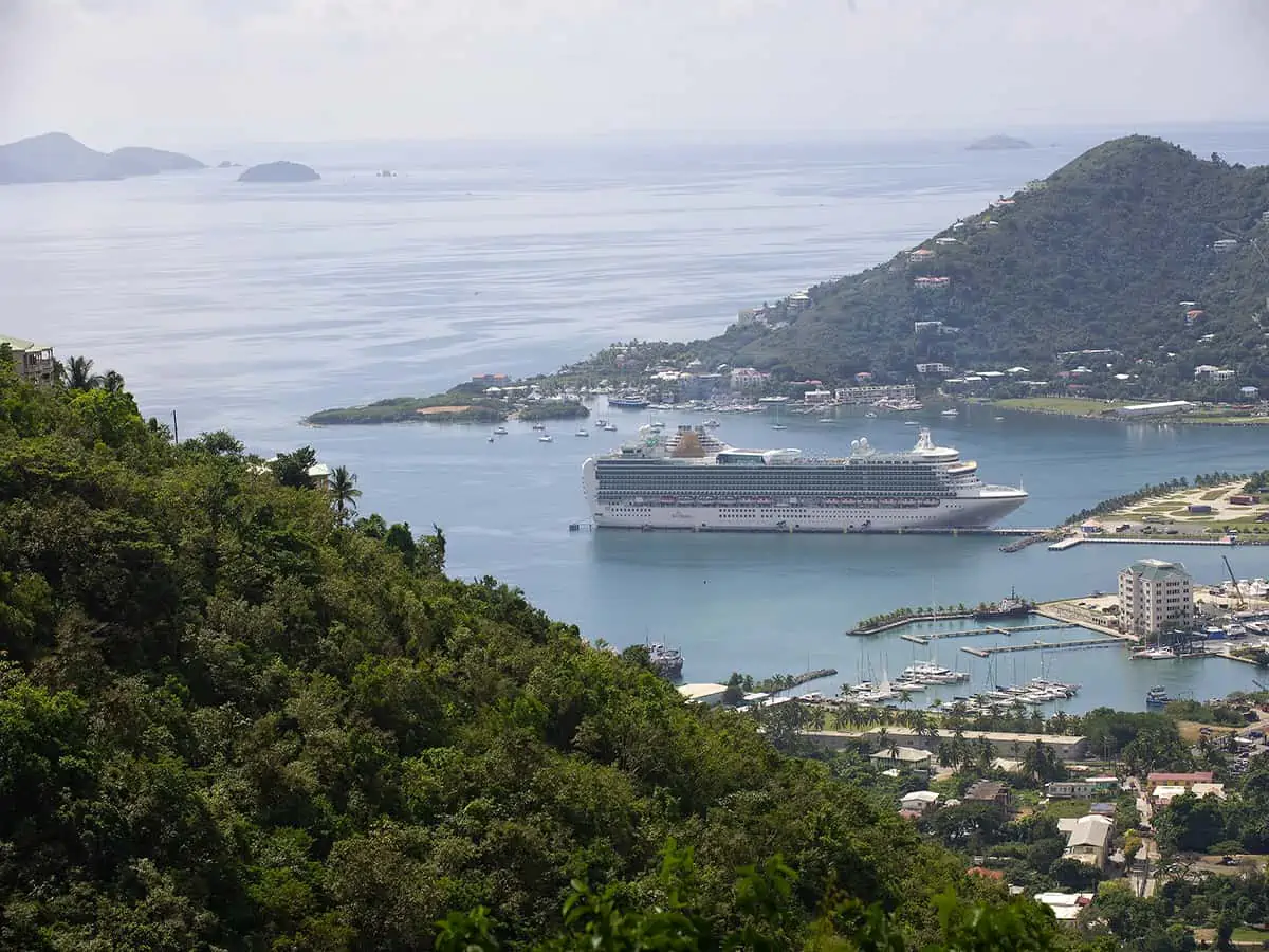 Cruise ship in BVI Harbour.