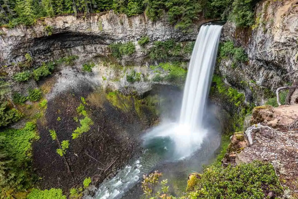 Beautiful summer view of Brandywine Falls in BC.