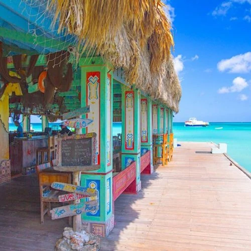 Bugaloe Bar on a Pier in Aruba