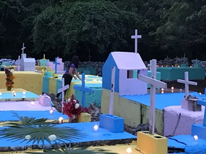 Cemetery on Day of the Dead Tres Reyes Quintana Roo
