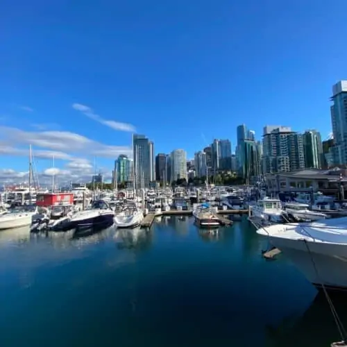 Vancouver, Canada view of the harbor and city