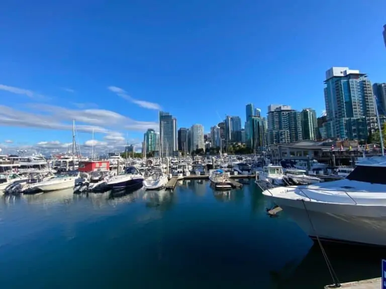 Vancouver, Canada view of the harbor and city