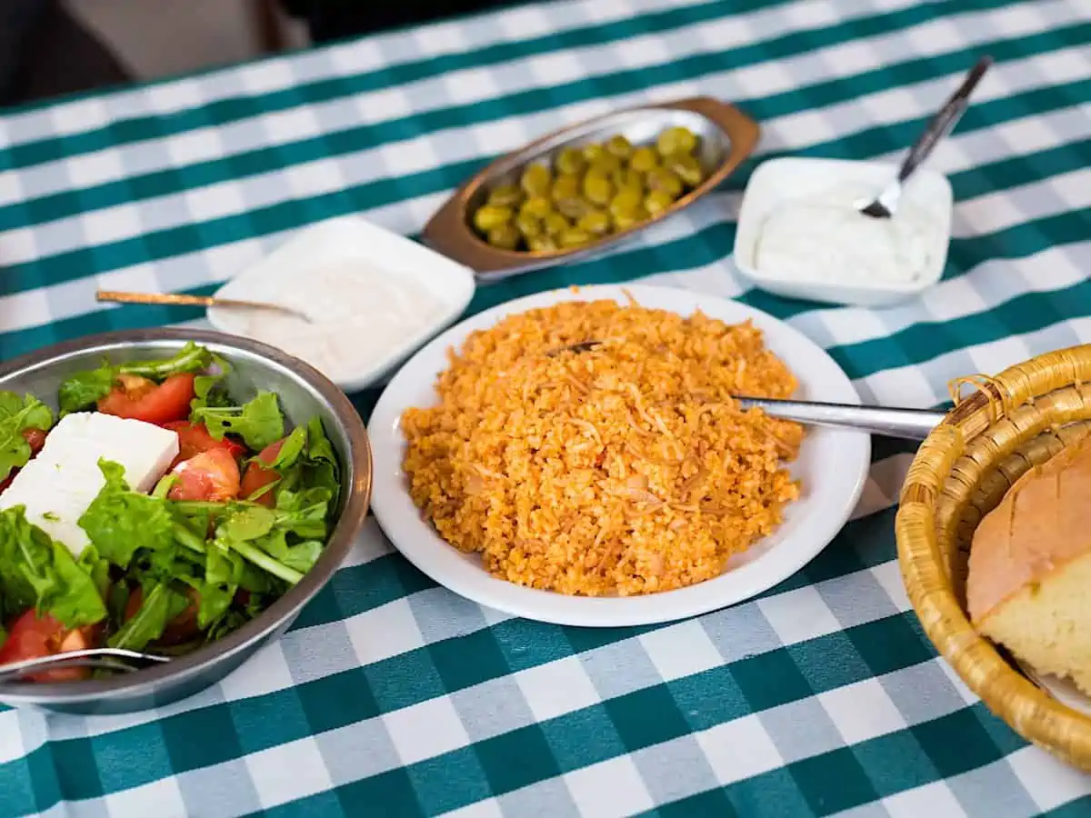 Traditional cypriot meze set Cyprus. 