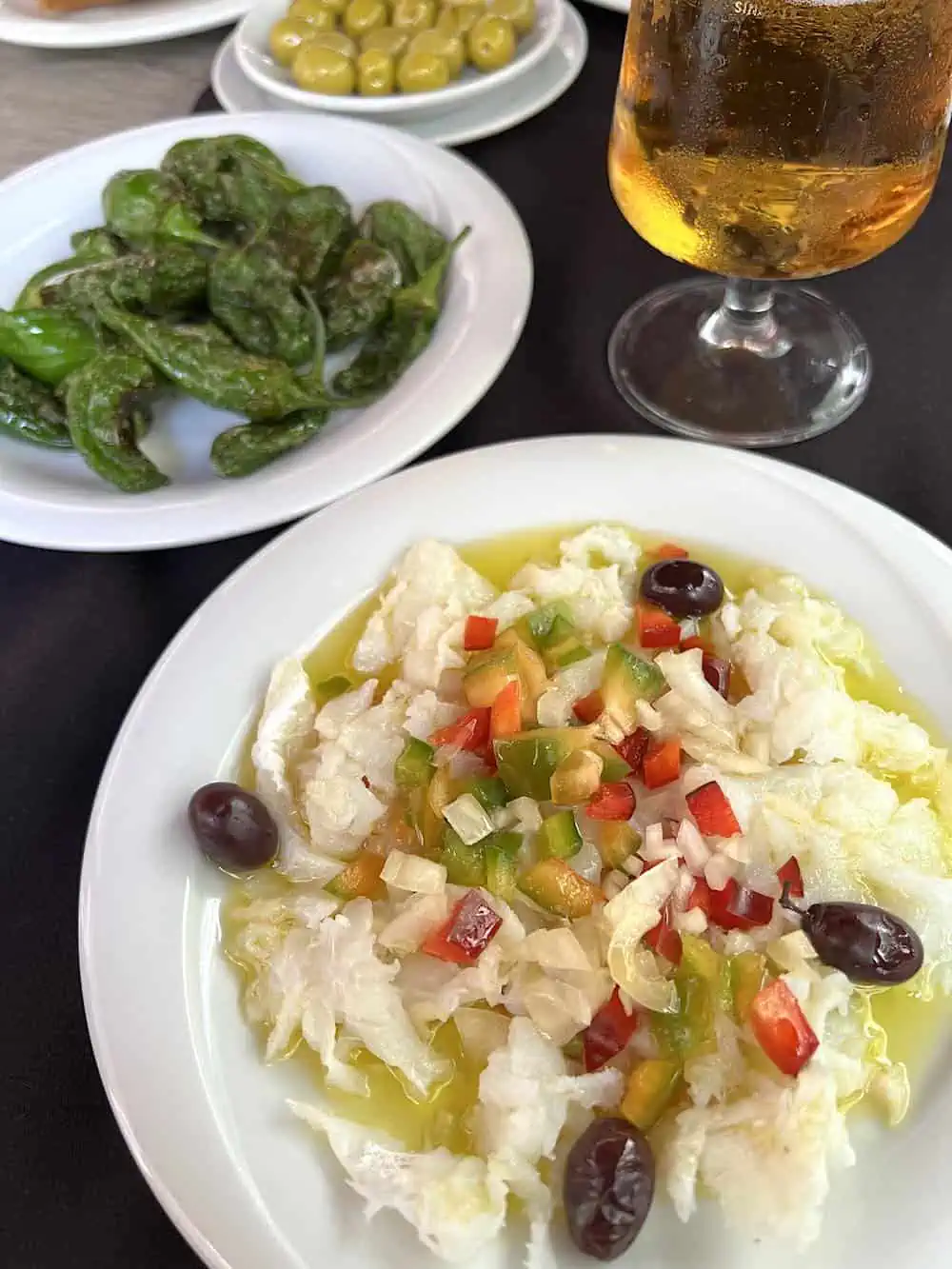 Esqueixada de bacalao (marinated codfish salad) at La Taberna Del Bierzo. 