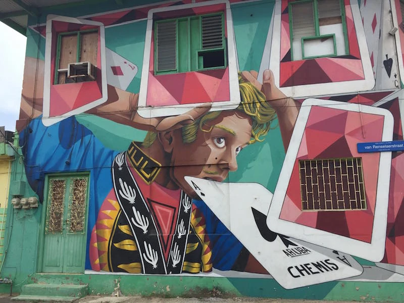 Exploring Aruba's street art is one of the best free things to do in Aruba
