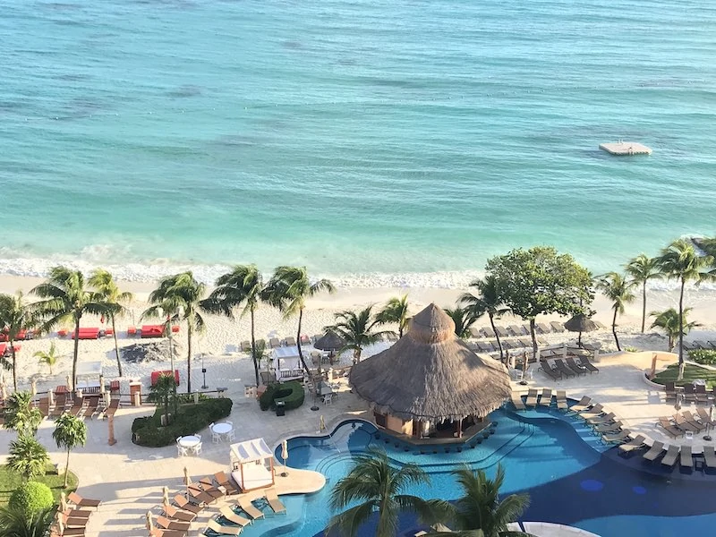 View of the beach at Fiesta Americana Coral Beach Cancun. 