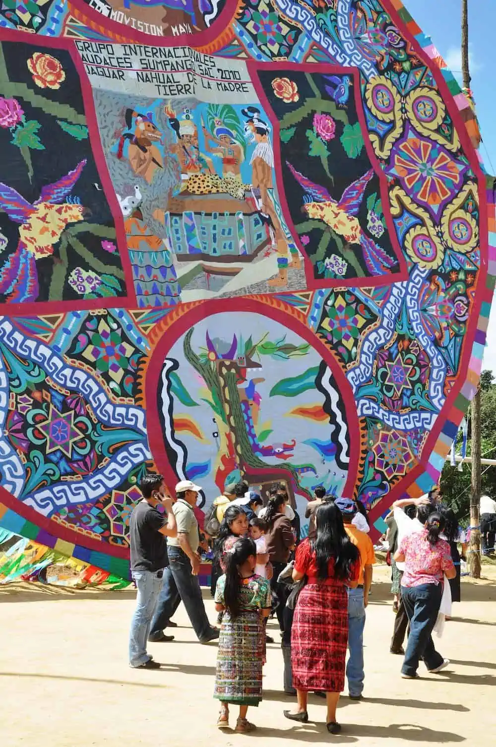Giant kites on Day of the Dead in Guatemala.